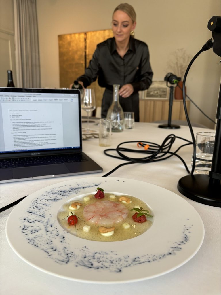 Great food and wines during the recording of the Podcast.