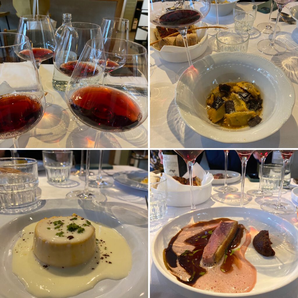 Great Food and Wine during the Barolo lunch at Porta Sud.