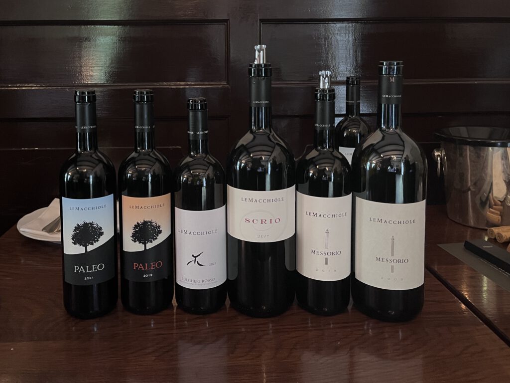 The line-up for the Winemaker Lunch.