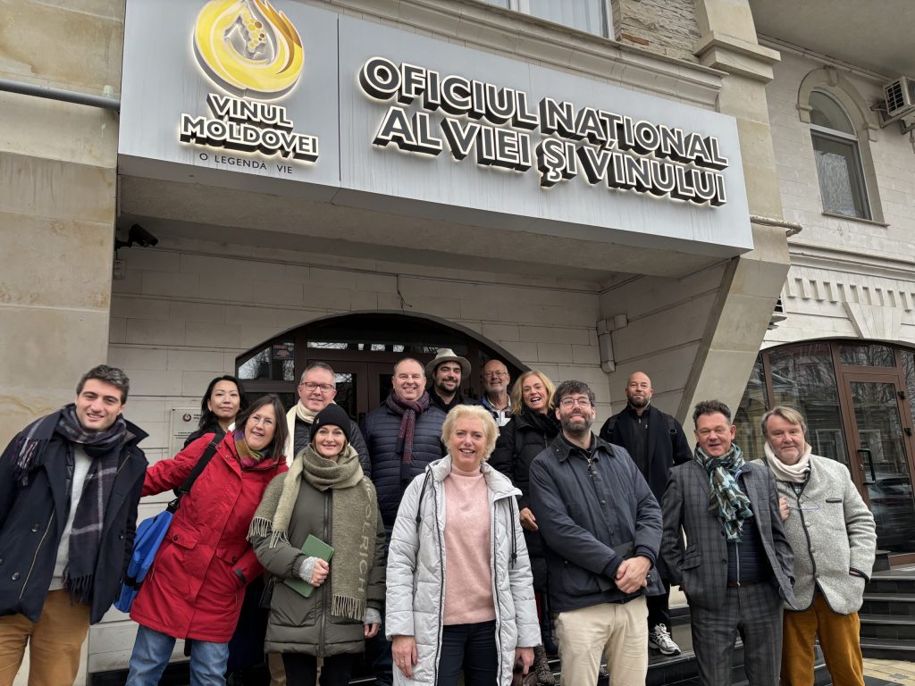 Our group visiting Moldova's wine regions.