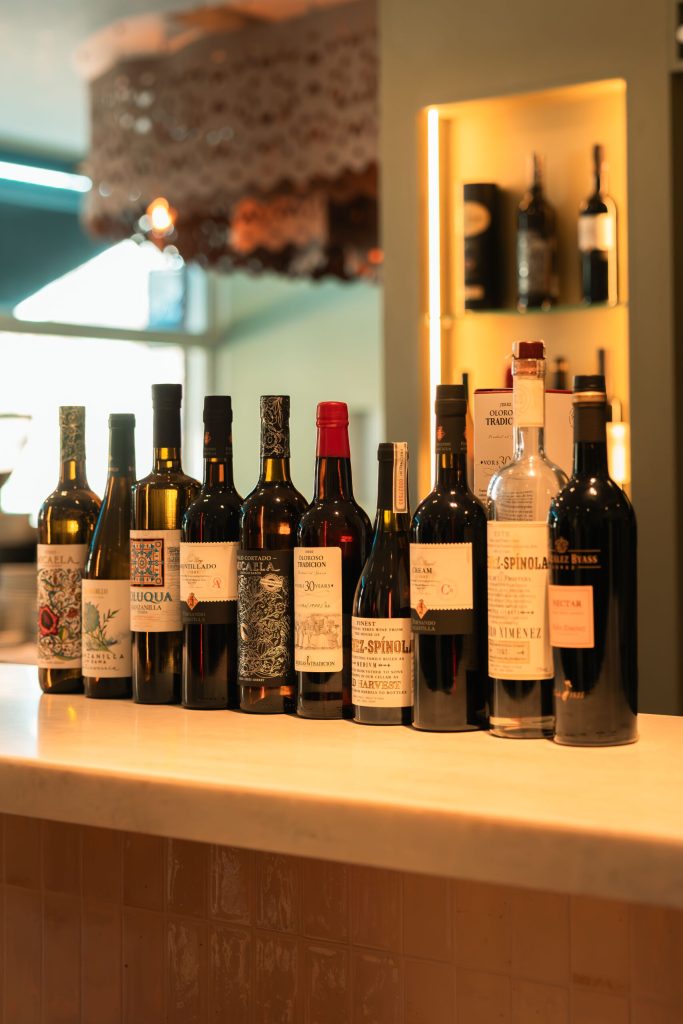 The wonderful Sherry selection we enjoyed at the opening.