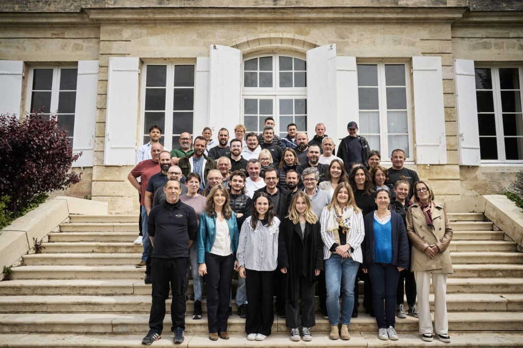 Henri Lurton and his team at Château Brane-Cantenac.