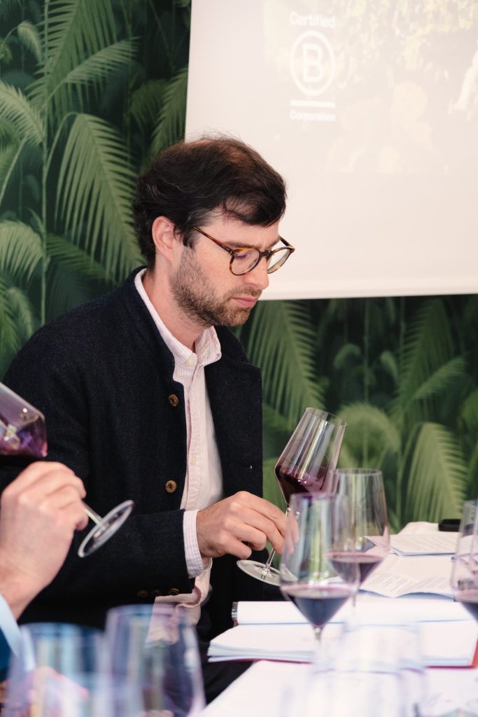 Harry Symington during the tastings.