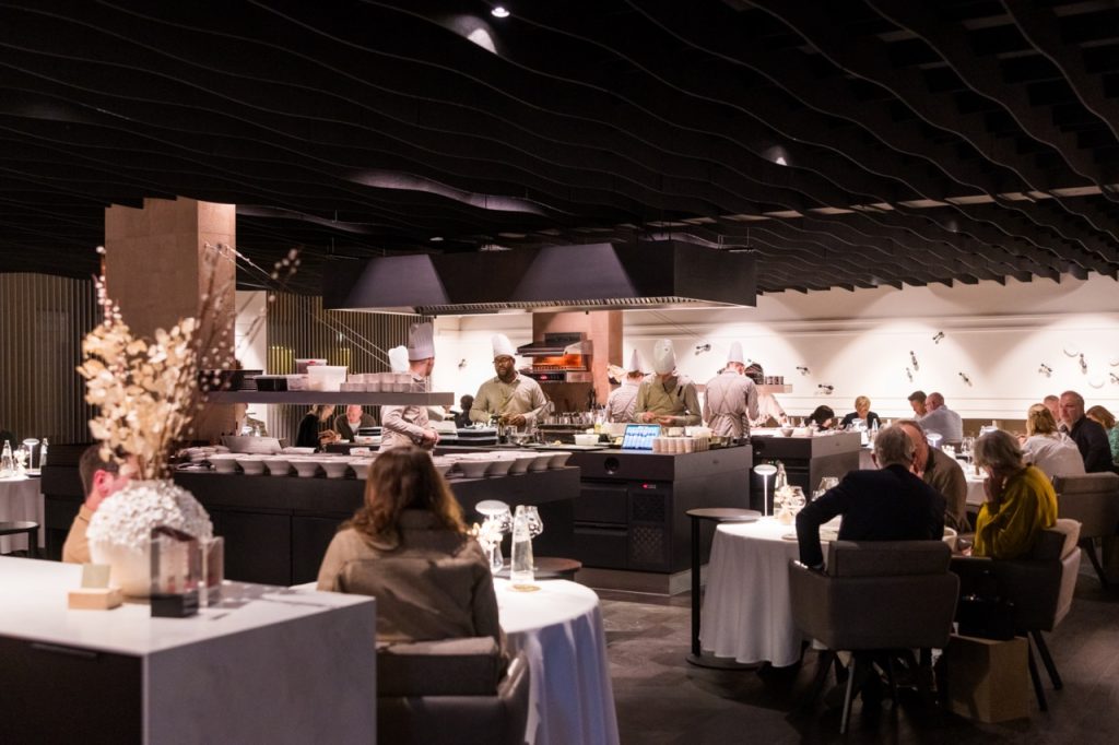 Odille's open Kitchen at the Center of the Restaurant.