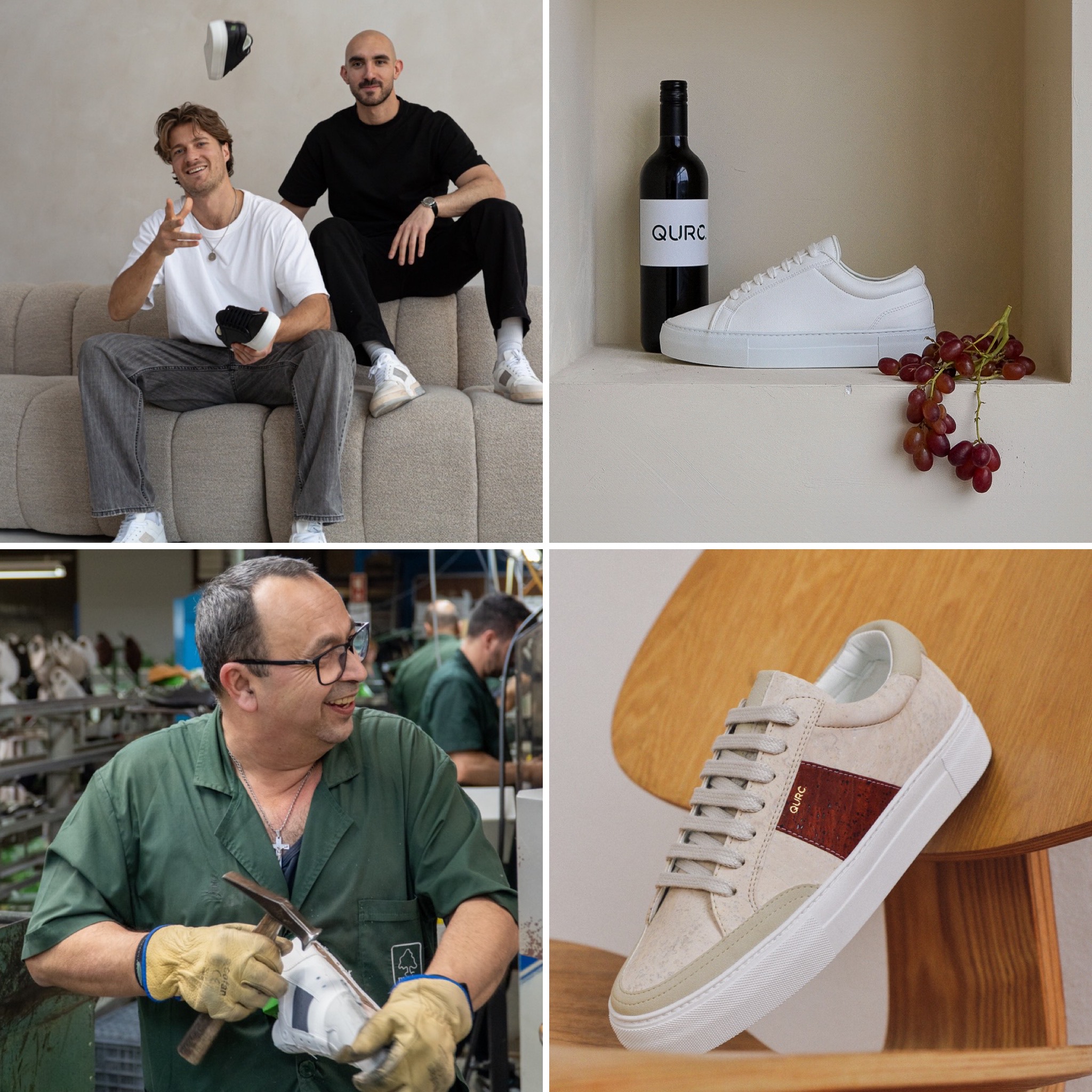 Qurc, Shoes made from Cork and Grapes.