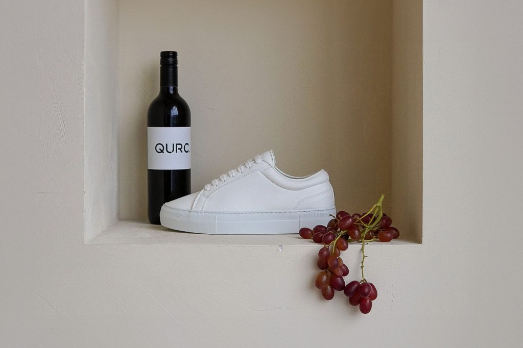 Qurc Sneakers, consisting mainly of Cork and Grape residue. 