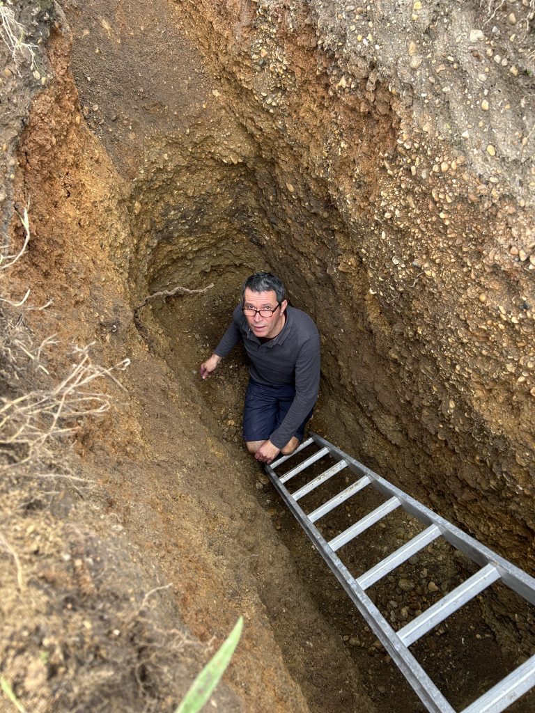 Soil Research in the Vineyard.