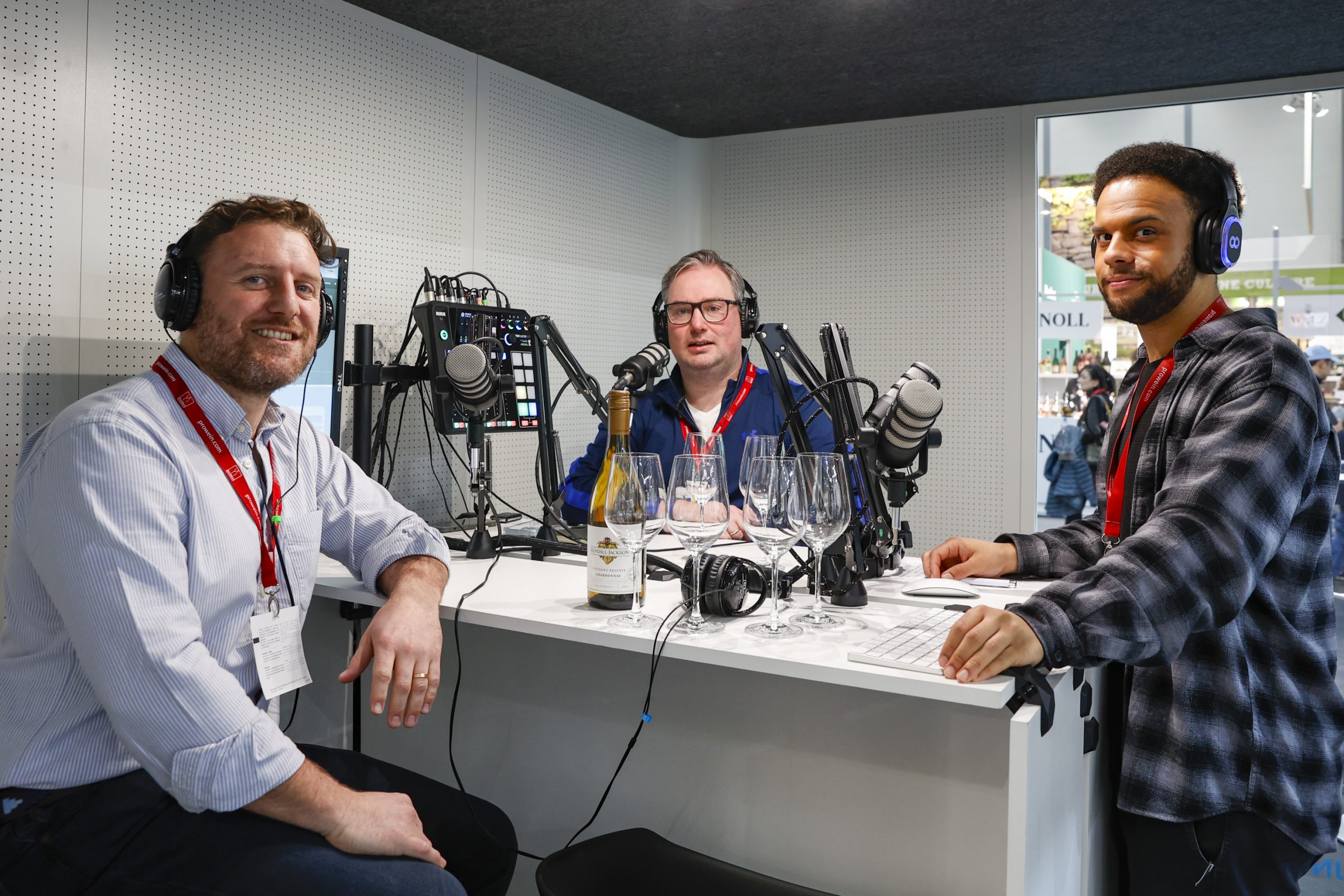 Grape Masters Podcast recording at ProWein.