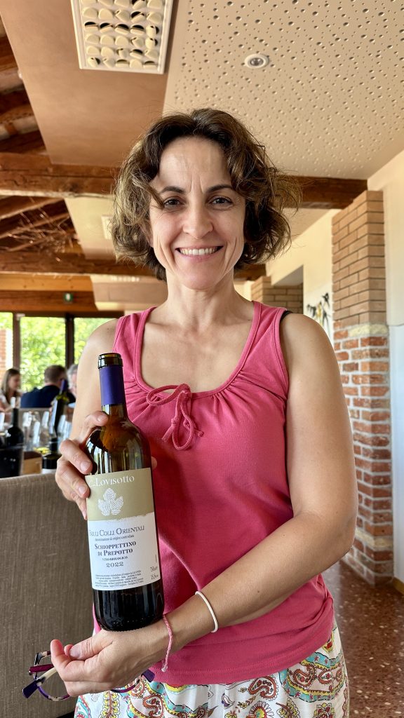 The winemaker of Ca' Lovisotto, Francesca.