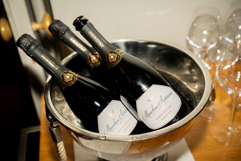 We started with a wonderful Franciacorta, Marchesi Antinori's Cuvée Royale.