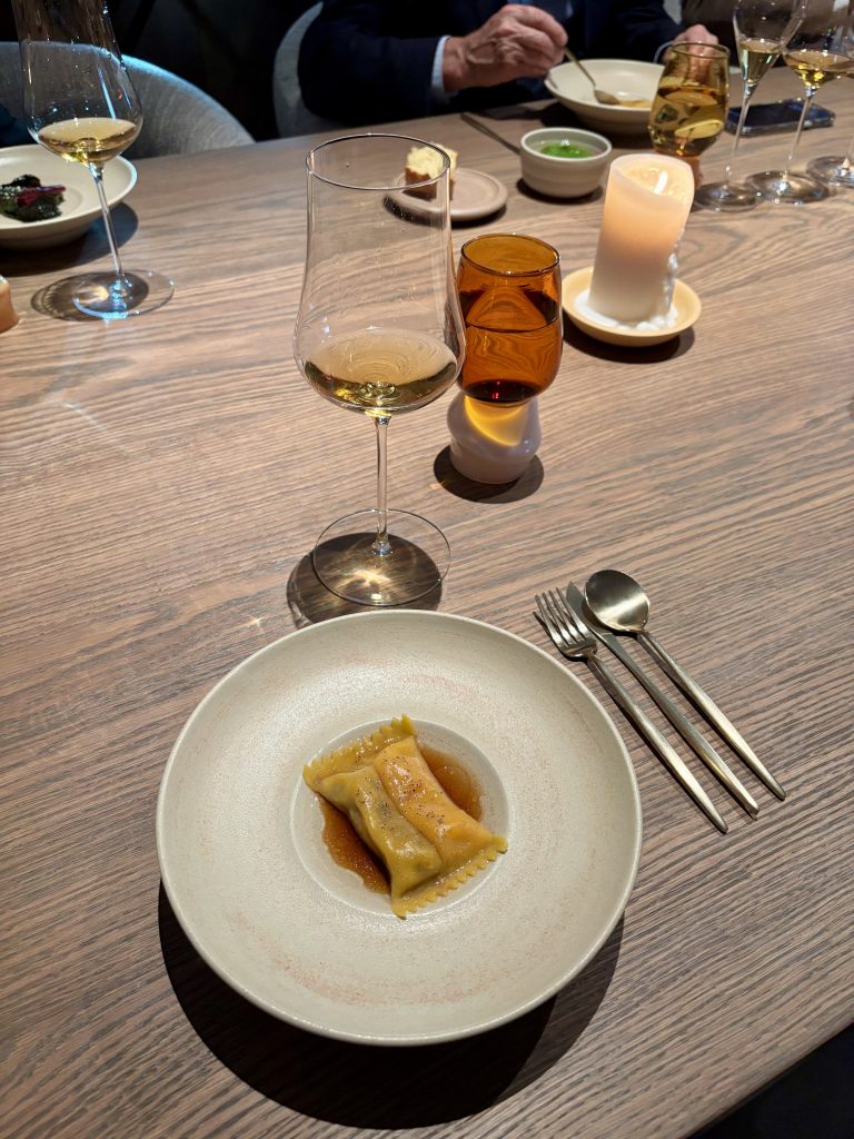 Pumpkin, porcini, and Sarawak pepper x Château d’Yquem 2011.