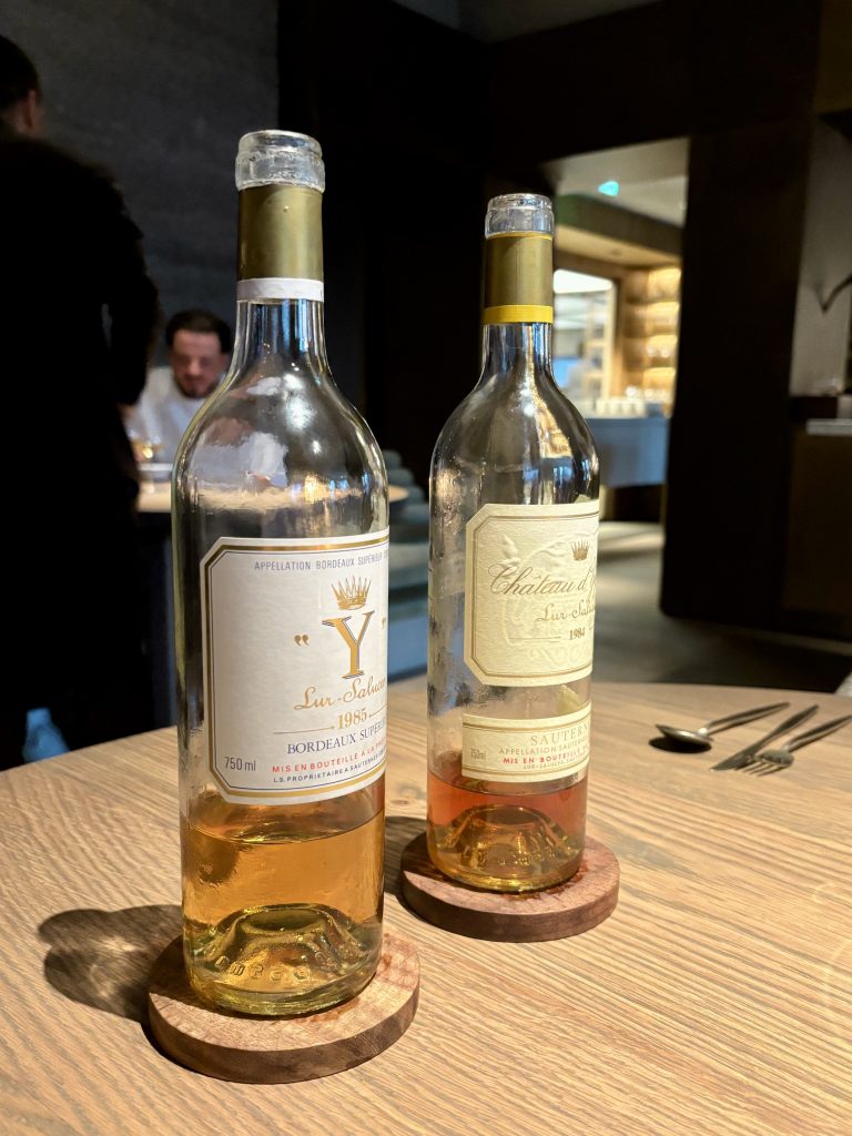 1985 Y and 1984 Château d’Yquem.