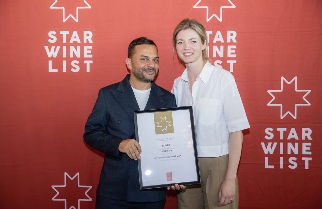Flore recently awarded a Golden Star for its Wine List.