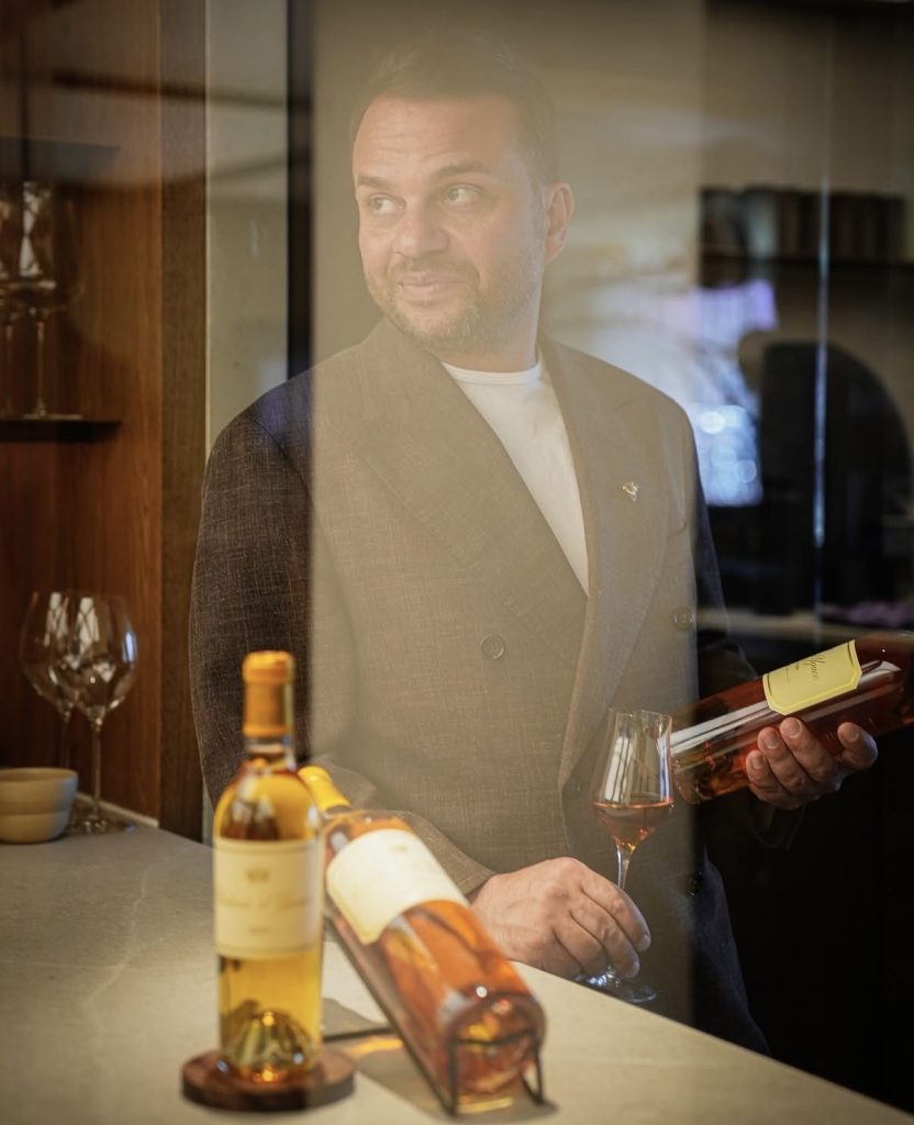 Antonello Nicastri and a Selection of d'Yquem vintages.