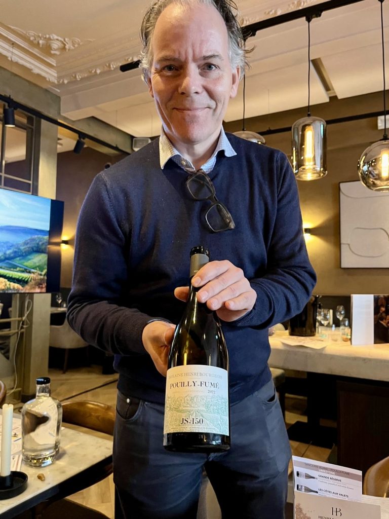 Yoeri Vojacek presenting the wines of Domaine Henri Bourgeois, reference for Loire Sauvignon Blanc.