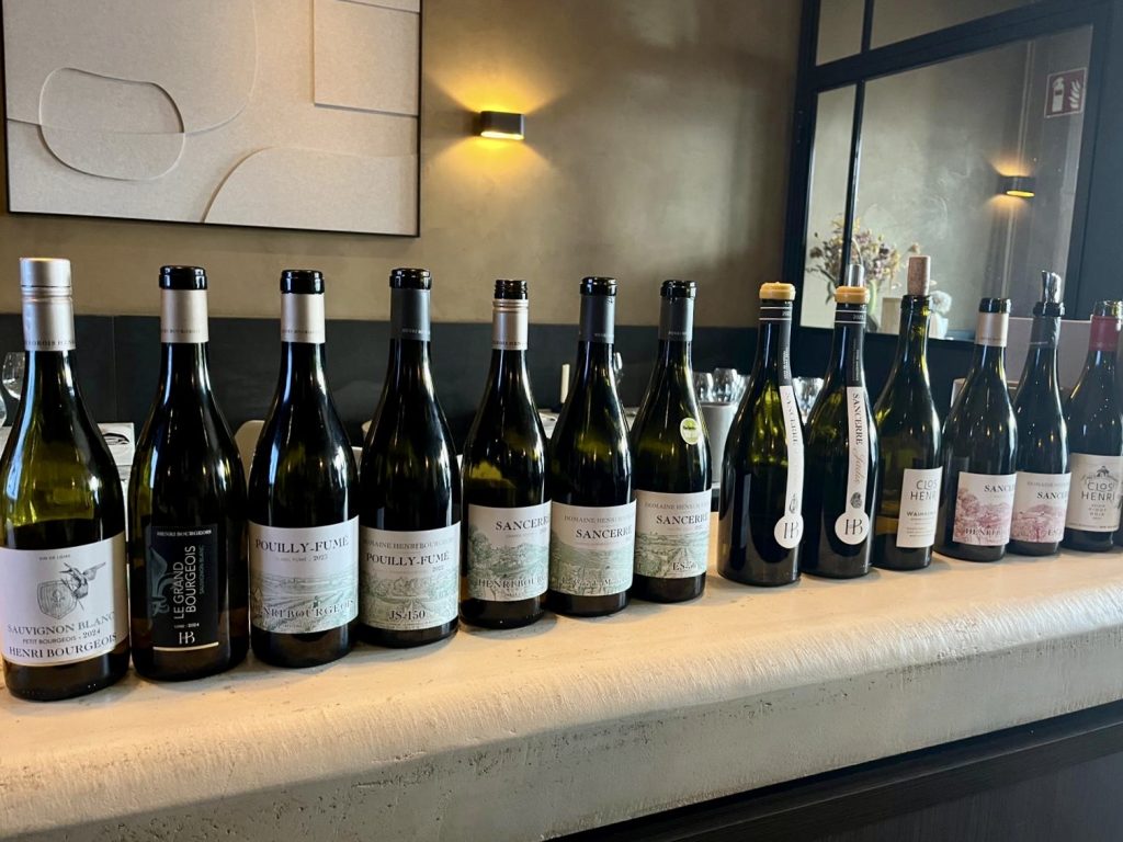 The full wine-up for the afternoon.